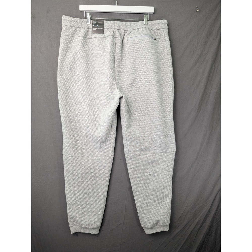 FLX Mens Premium Textured Knit Joggers Gray XL New 6117